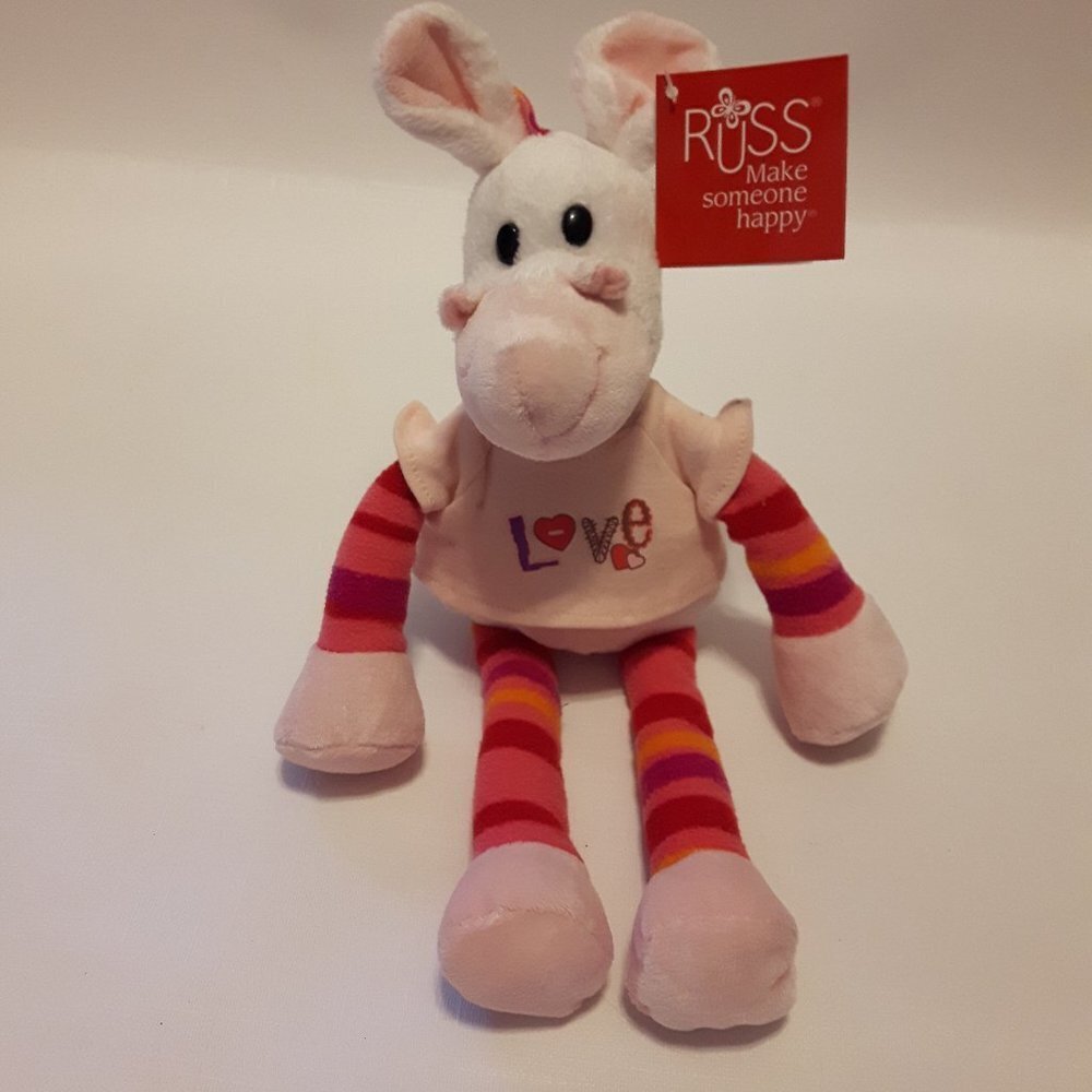 RUSS LOVE Giraffe Plush Valentines Gift NWT - Picture 1 of 3